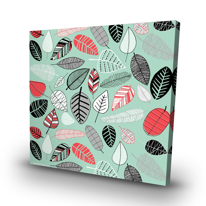 leaf patterns - 32"x32" art on canvas
