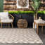 Tapis intérieur / extérieur géométrique beige / brun Ellzey-48815624