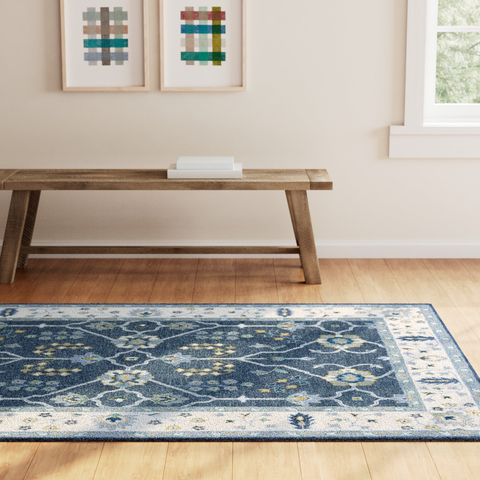 Bernard Handmade Wool Rug, Rectangle 5' x 7'6"