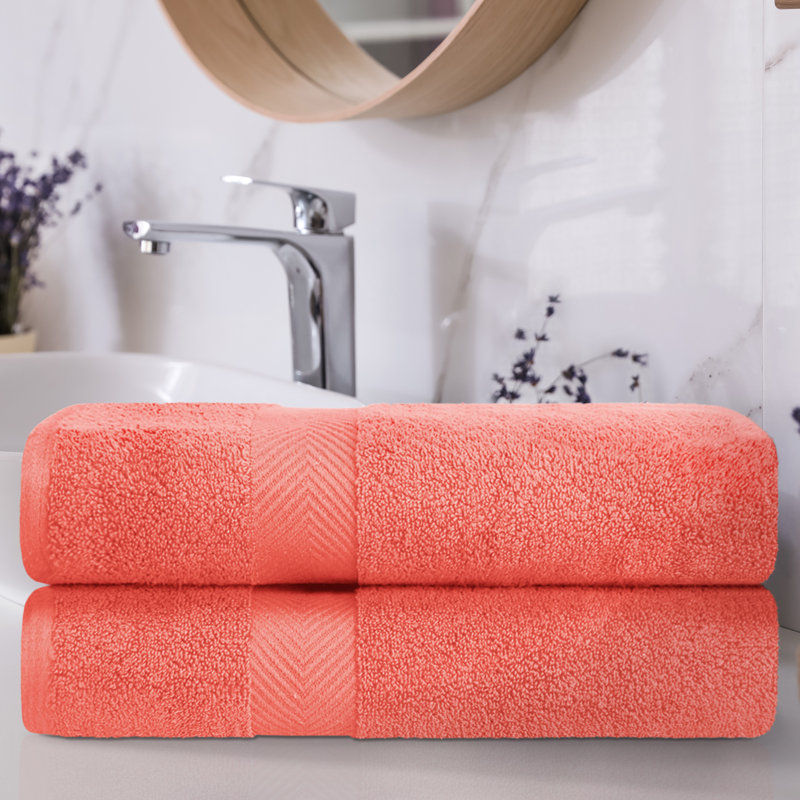 Drap de bain 100% coton Blue Nile Mills, Rose corail