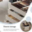 Vitrine de luxe 47,24 "avec lumière blanche crème, armoire de rangement pour vestiaire avec lumières DEL