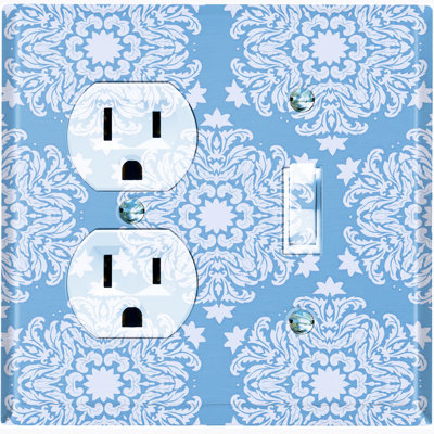Patterned 2 - Gang Combination Plate Standard Combination Wall Plate