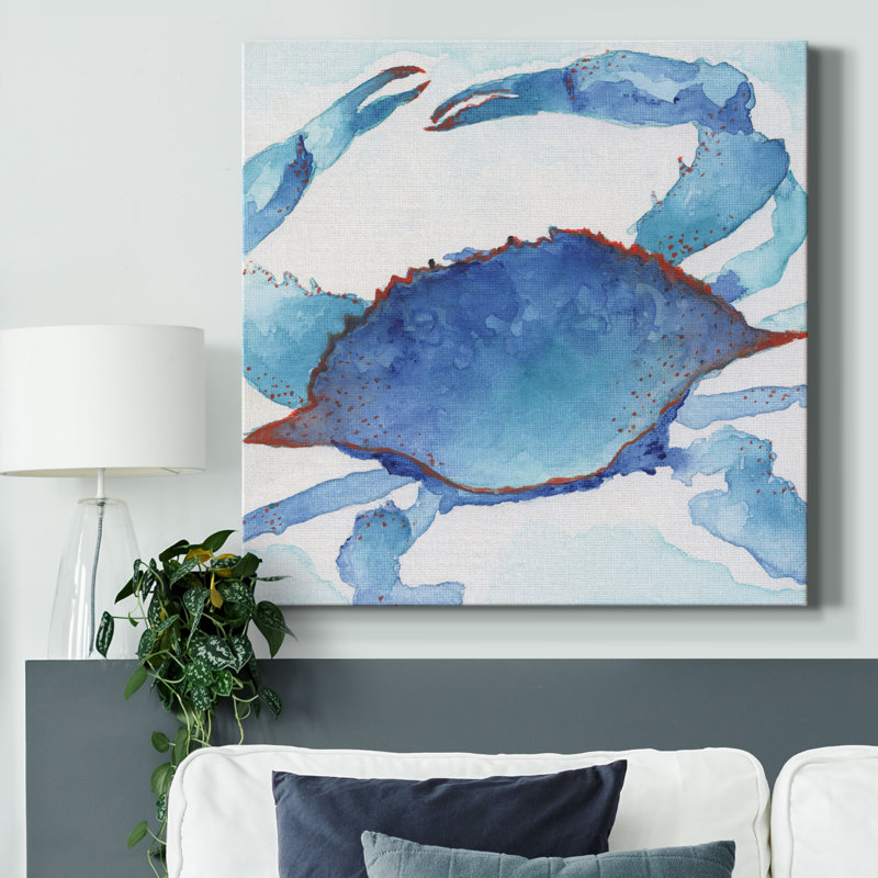 Crabe des Galapagos - reproduction d'art sur toile tendue, H 40 po x l 40 po x P 1 po