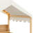 Wooden Floor House Bed With LED Light, Storage Shelves And Guardrail-1376655460
