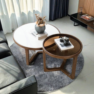 Ensemble de tables basses rondes