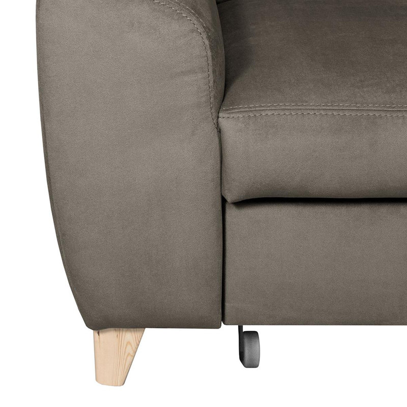 Avajane 4 Seater Sofa Bed, Yes, Stone Grey, Right Hand Facing