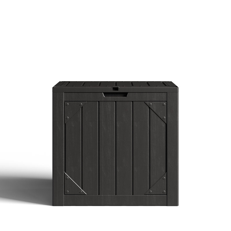 Boîte de rangement verrouillable en résine 30 gallons, Noir