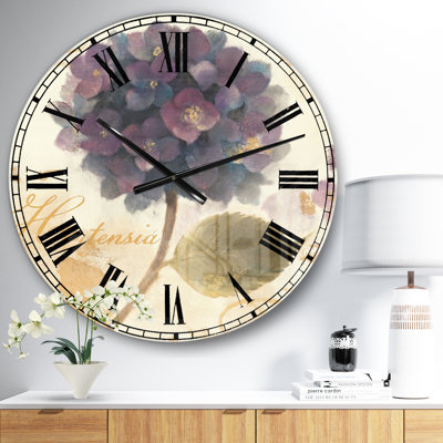 Horloge murale Abondant Hydrangea Flower I - Farmhouse