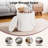 Round Ottoman with Storage, Modern Ottoman with Foldable Backrest, Sherpa Upholstered Ottoman for Living Room and Bedroom-1008355812