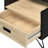 Melkree Oak & Black Finish Accent Table With Display & Utility Function