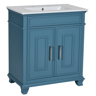 Ensemble de meuble-lavabo sur pied 30 po avec lavabo en céramique