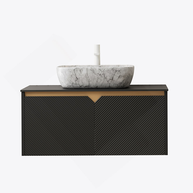 Meuble-lavabo de salle de bain avec lavabo, armoire de rangement murale pour salle de bain