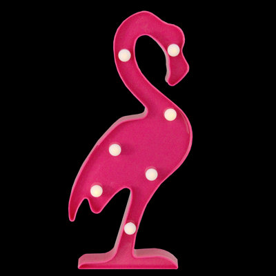 Enseigne murale 11,75 "flamant rose à DEL