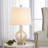 Narva 22" Beige/Clear/Silver Bedside Table Lamp