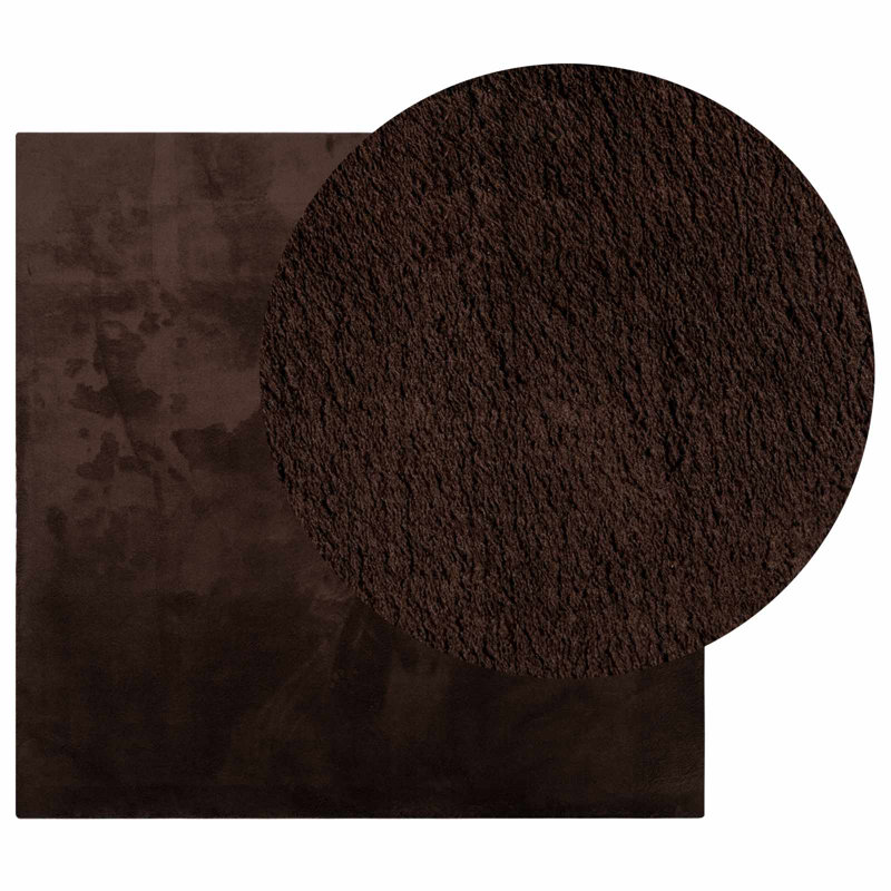 Modern Indoor Rug, Brown, Square 120 cm