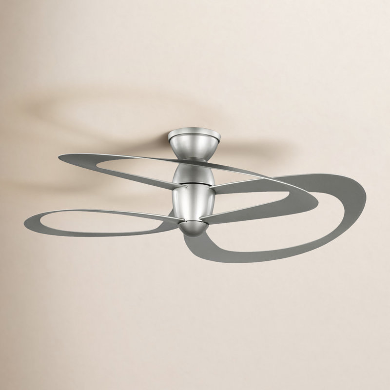 Ventilateur de plafond à 3 pales de 48 po avec télécommande, Nickel peint