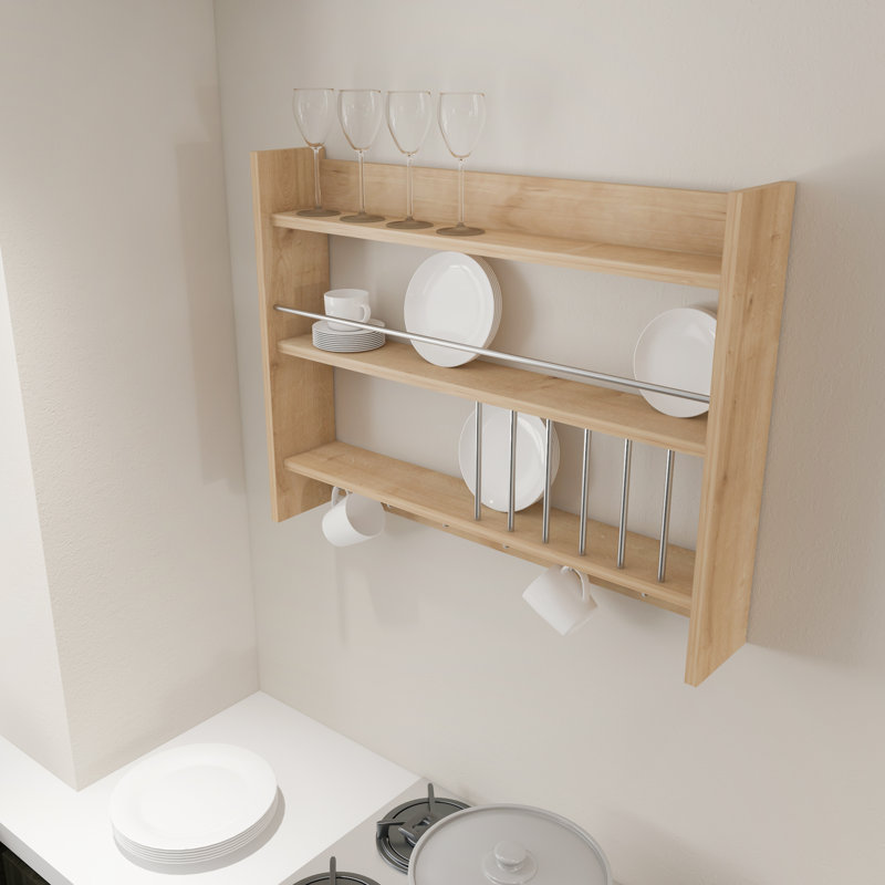 Degnan Cabinet Shelving Rack, Oak