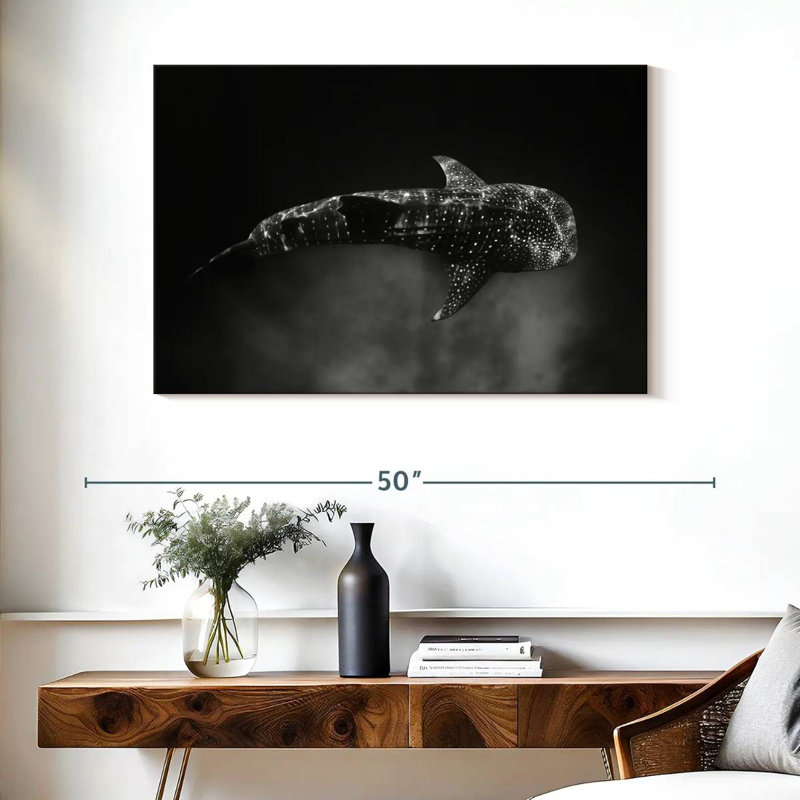 Brampt Monochrome Whale Shark, 26'' H x 39'' W