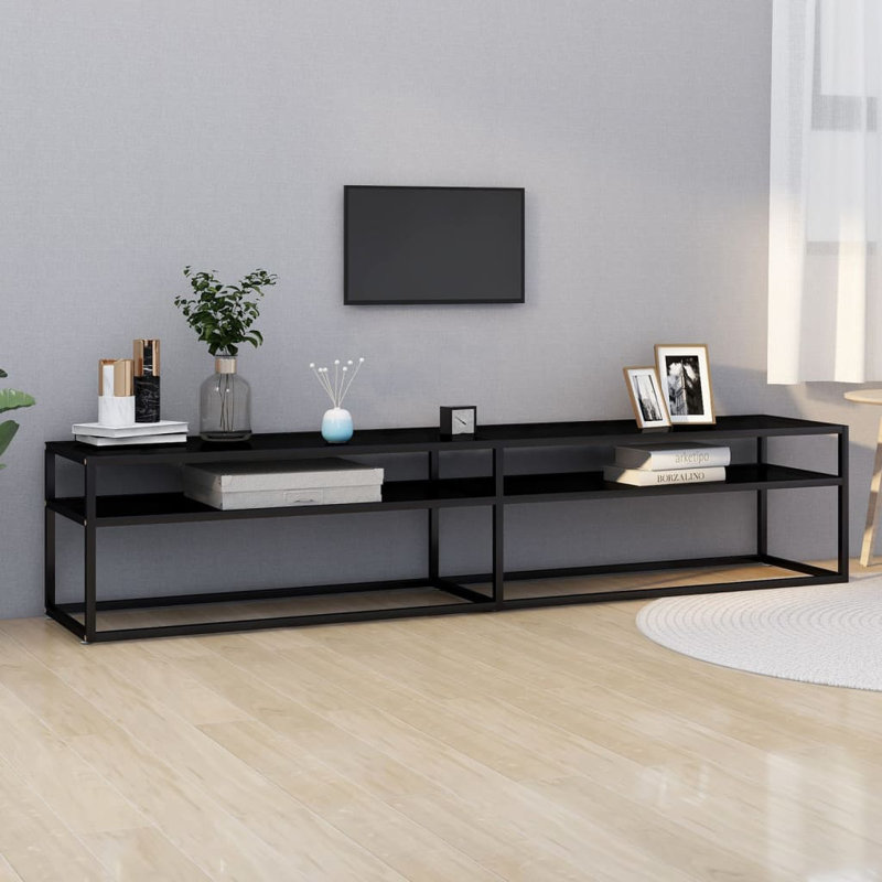 Timeca TV Stand, 15.9"H x 78.7"L x 15.7"D, Black