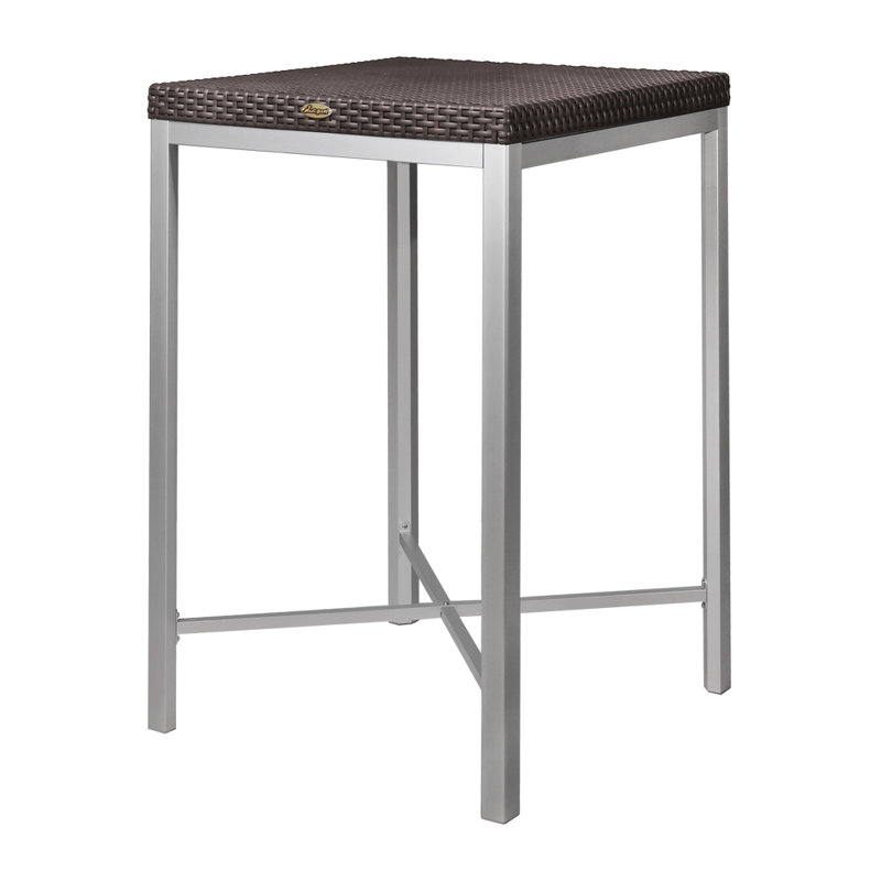Raia Resin Outdoor Bar Table, Brown