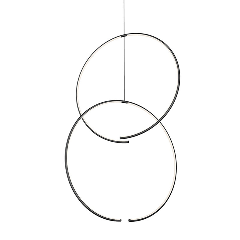 Torc 2 - Light LED Chandelier, Satin Black
