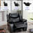 Set of 2 Faux Leather 360° Swivel Rocker Recliner Chairs, Overstuffed Manual Adjustable Reclining Single Sofa with Side Storage Pocket, Ergonomic Lounge Chairs for Living Room Bedroom Home Theater-105706615