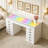 Pre‑Assembled Large 59" Makeup Vanity Desk, RGB Light Strip Glass Top Dressing Table with 13 Drawers, USB‑C Port, Easy 3‑Piece Assembly-180762968
