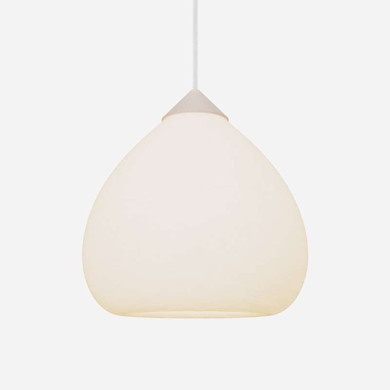 Gulp Pendant Light, 14.6" H x 9.45" W x 9.84" D, Sedona, White