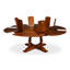 Round Walnut Wood Dining Table-1915720591