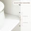 Cream White Kitchen Bean Cart, Drawer, Adjustable Shelf, 2 Towel , Space Saving Rolling White,