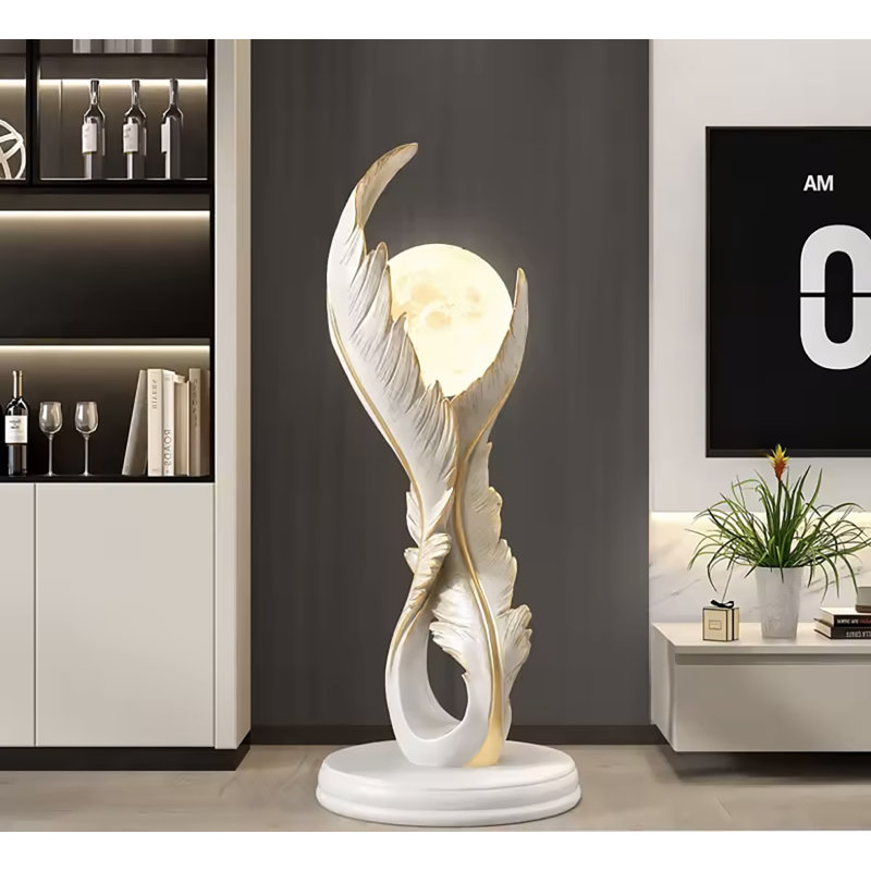 Lampe sur pied lumineuse en résine
