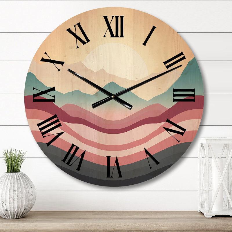 Horloge murale Bold Graphic Sunsetin, Petit