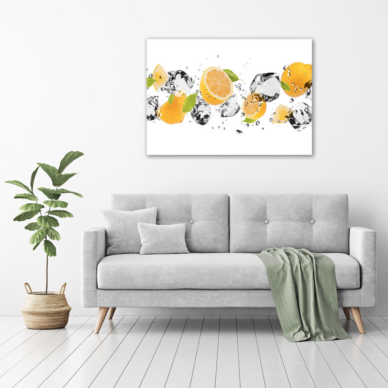 Lemon And Water - Wrapped Canvas Print