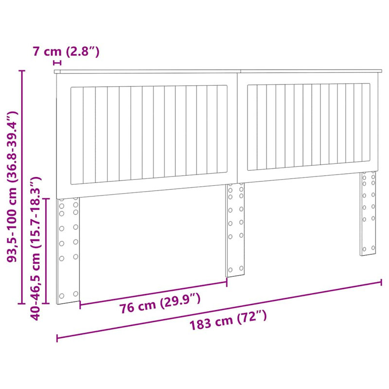 Headboard, California King, Gloss White