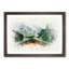 Boat in Lago Di Braies Italy in Abstract - Picture Frame Painting Print-55679393-55679392