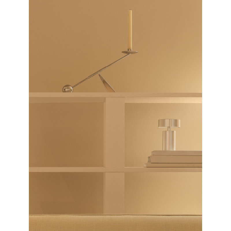 Interconnect Candlestick, Stainless Steel, 10.04" H x 16.73" W x 3.54" D