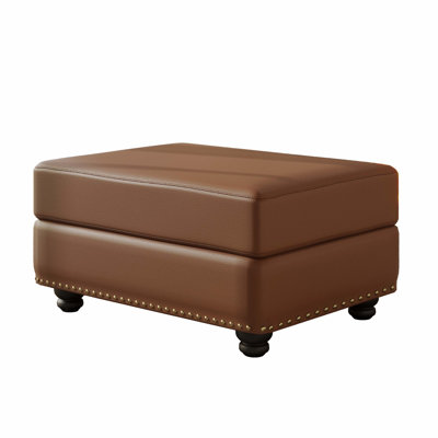 Brown Faux Leather Ottoman, Compatible With Single Seater, 2 Seater & 3 Seater Sofas, Suitable For Living Rooms, Apartments, Offices