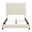 Queen Size Platform Bed With Cover And Side Rails Transitional Fabric