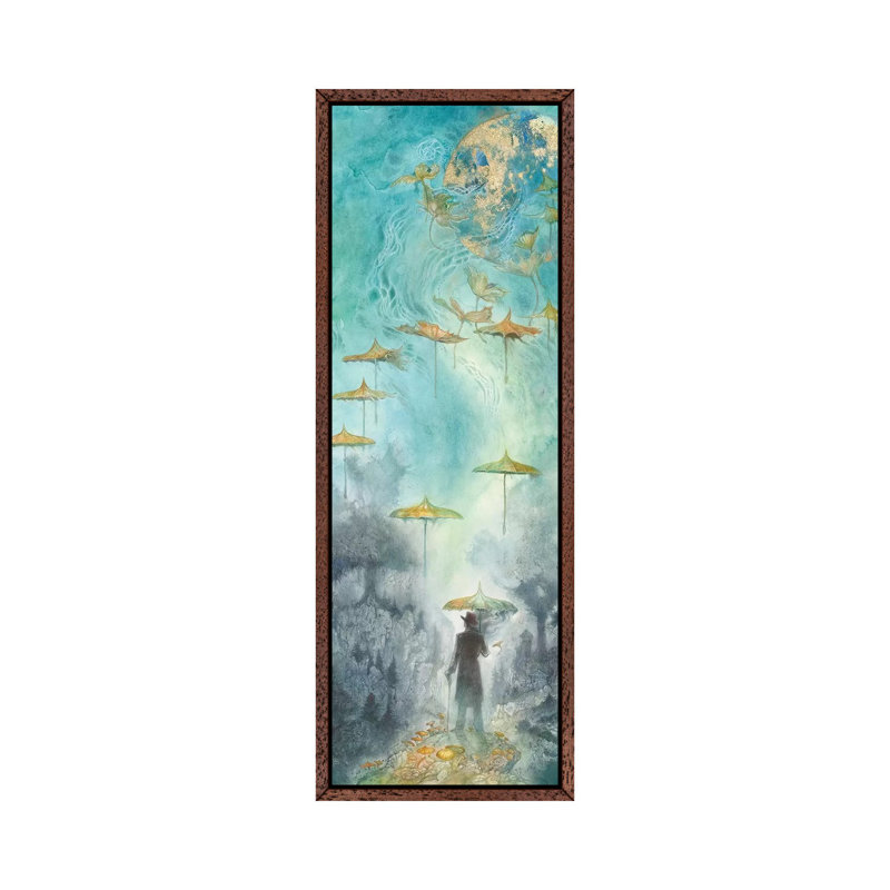 As The World Turns II by Stephanie Law - Panoramic Painting on Canvas, 152.4cm H x 50.8cm W x 3.81cm D