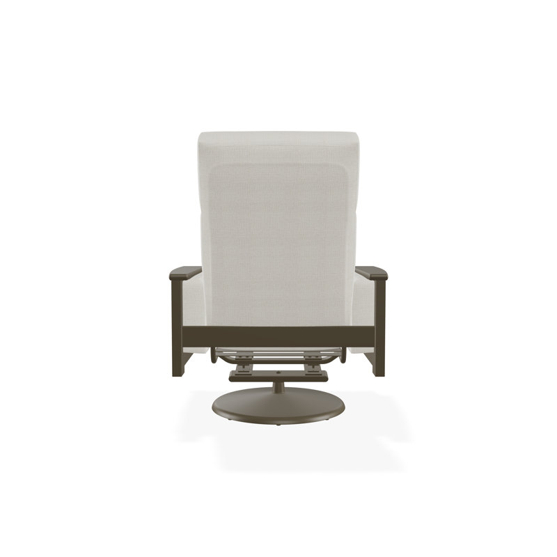 Leeward Polymer Outdoor Lounge Chair, Beachwood, Grasscloth Buff