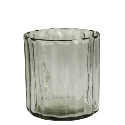 Gray Glass Table Vase