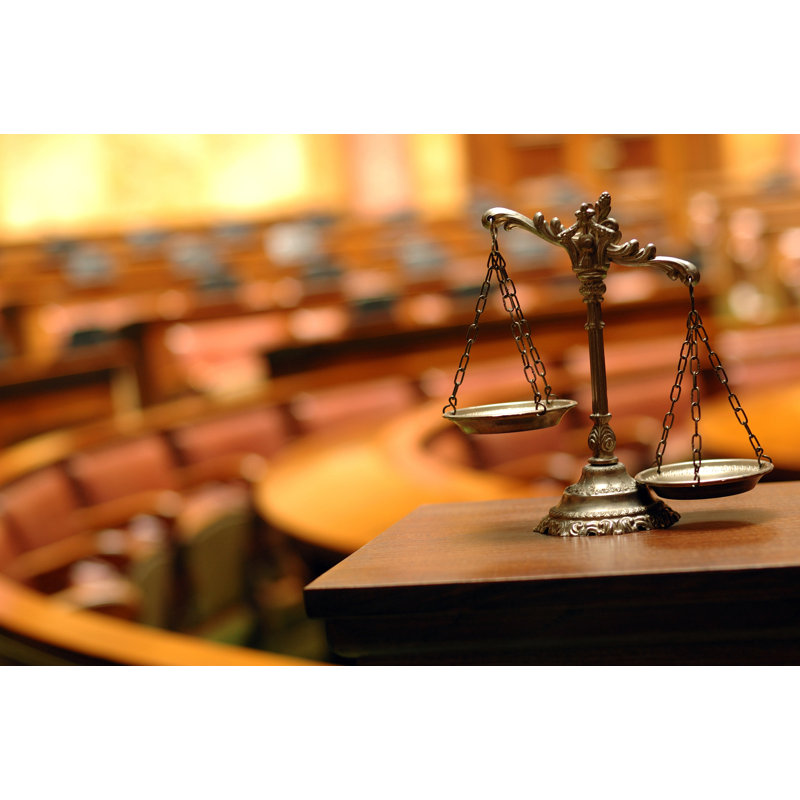 Scales Of Justice Courtroom - Cabinet juridique, H 26 po x l 50 po x P 1,5 po