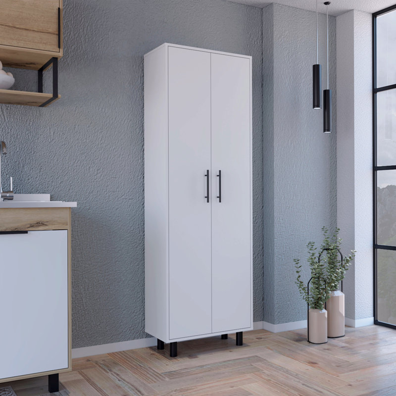 Armoire, cinq tablettes, Blanc