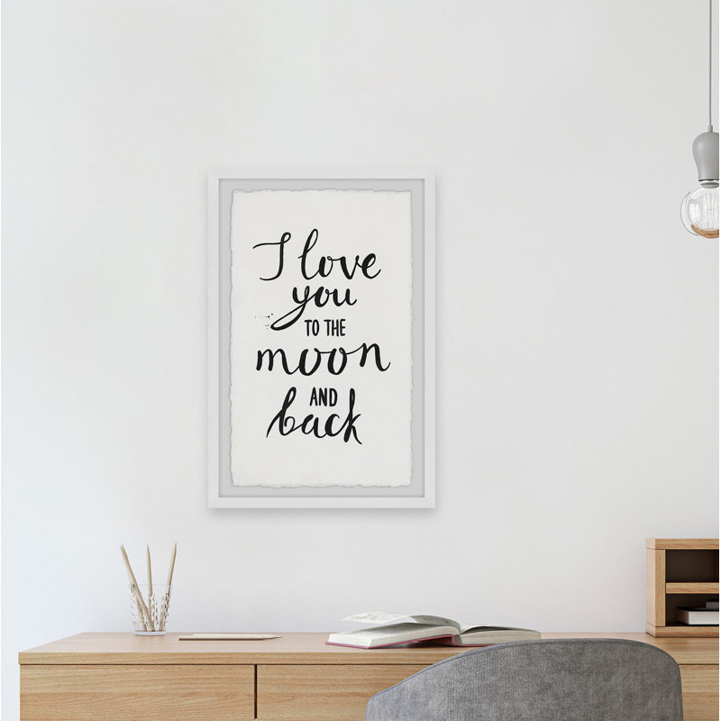 Love to the Moon and Back 1 Piece Single Picture Frame Wall Art, 45cm H x 38cm W x 3.81cm D