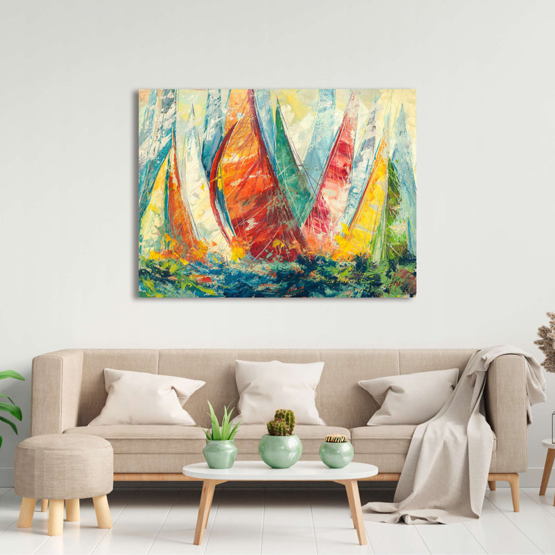 "Regatta on the high seas" by Luigi Florio, 70cm H x 100cm W