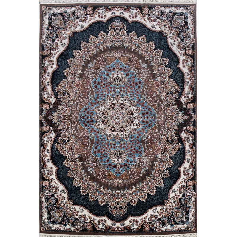 Tapis bleu / brun Adnopoz