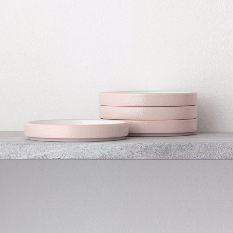 Petites assiettes en pierre Norortake Colortex, 6 po, Rosé