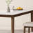 4 - Person White Rectangular Solid Wood Sintered Stone Tabletop Dining Table Set-110584239