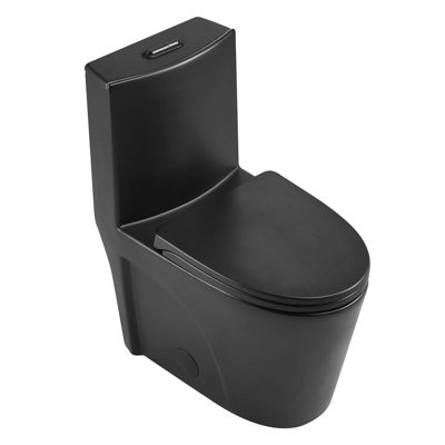 DAX Siphonic One-Piece Toilet with S-Trap 300MM, Matte Black