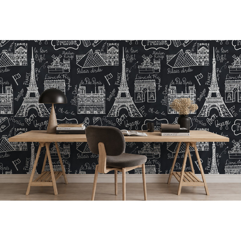 Rouleau de papier peint adhésif l 10 pi x l 24 po paris Hargreaves